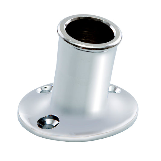 Whitecap Top-Mounted Flag Pole Socket CP/Brass - 3/4" ID [S-5001] - First Stop Marine