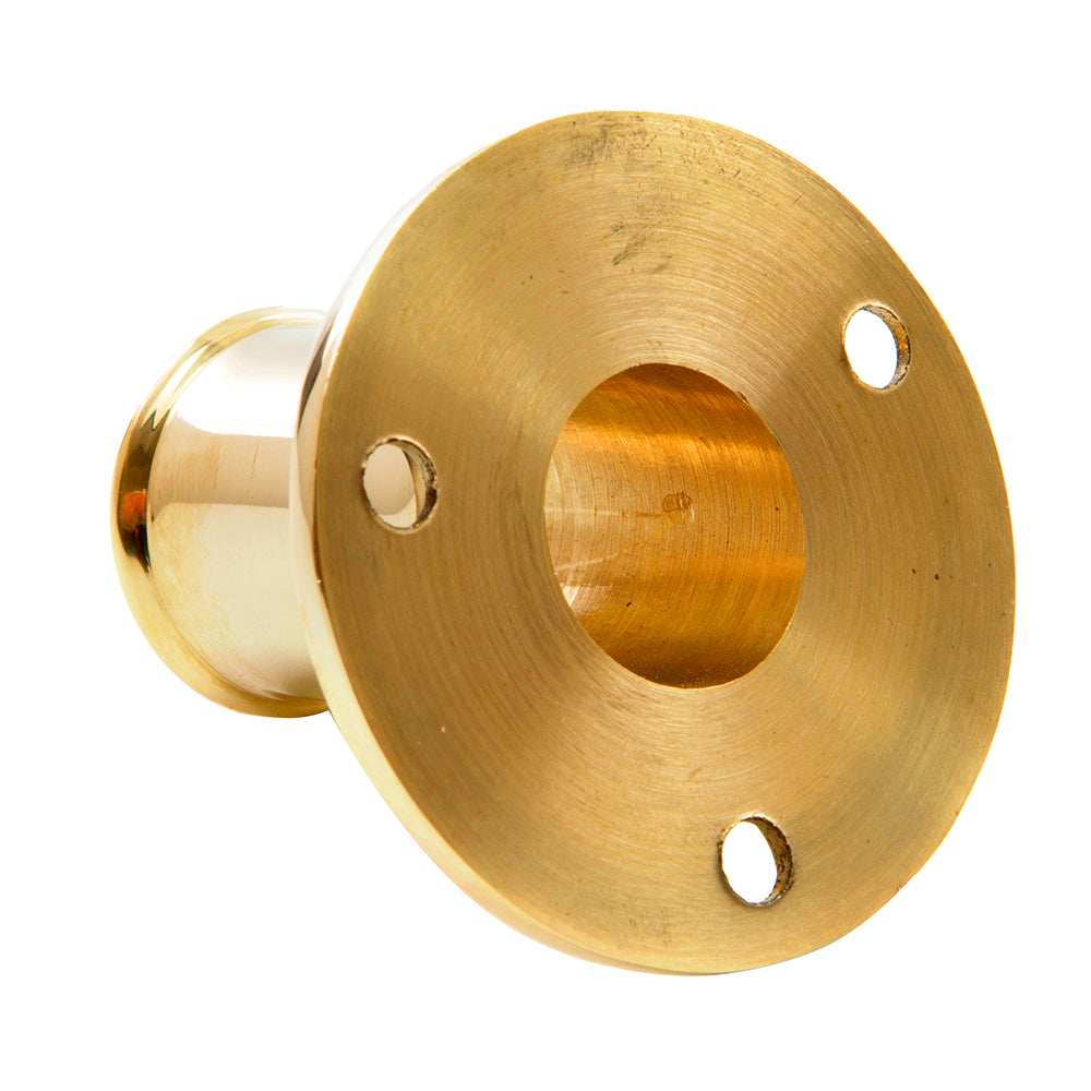 Whitecap Top-Mounted Flag Pole Socket Polished Brass - 3/4" ID [S-5001B] - First Stop Marine