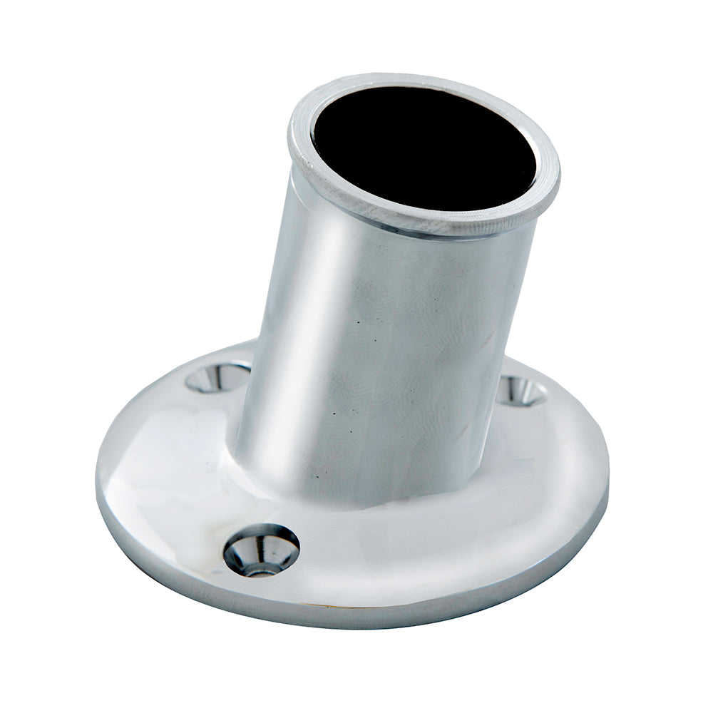 Whitecap Top-Mounted Flag Pole Socket CP/Brass - 1" ID [S-5002] - First Stop Marine