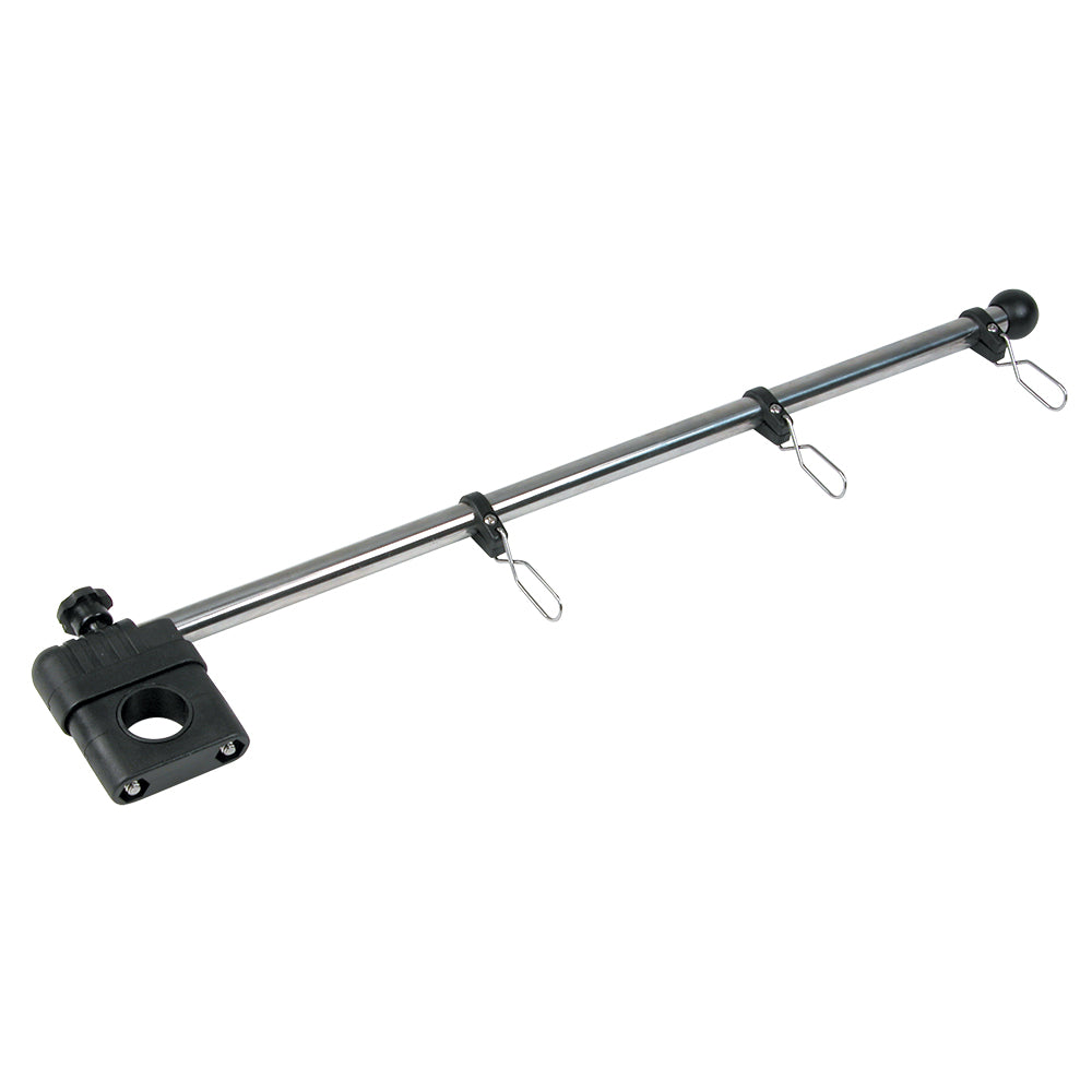 Whitecap 17" Rail Mount Flag Pole - 1/2" Diameter, Stainless Steel Staff Nylon Mount [S-5010] - First Stop Marine