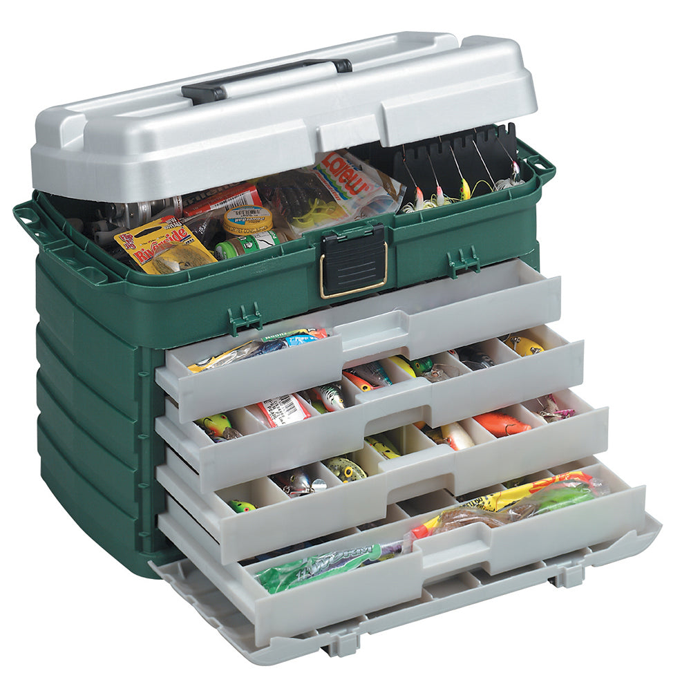 Plano 4-Drawer Tackle Box - Green Metallic/Silver [758005] - First Stop Marine