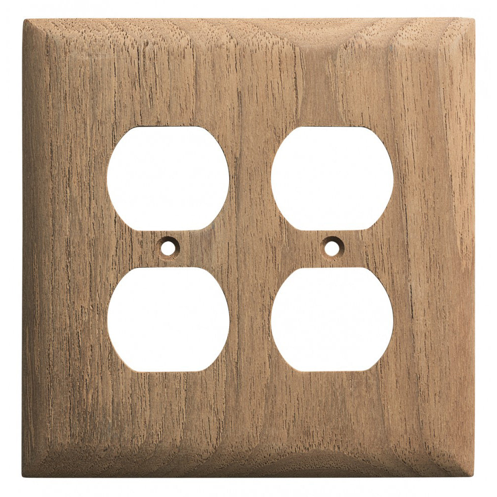 Whitecap Teak 2-Duplex/Receptacle Cover Plate [60177] - First Stop Marine