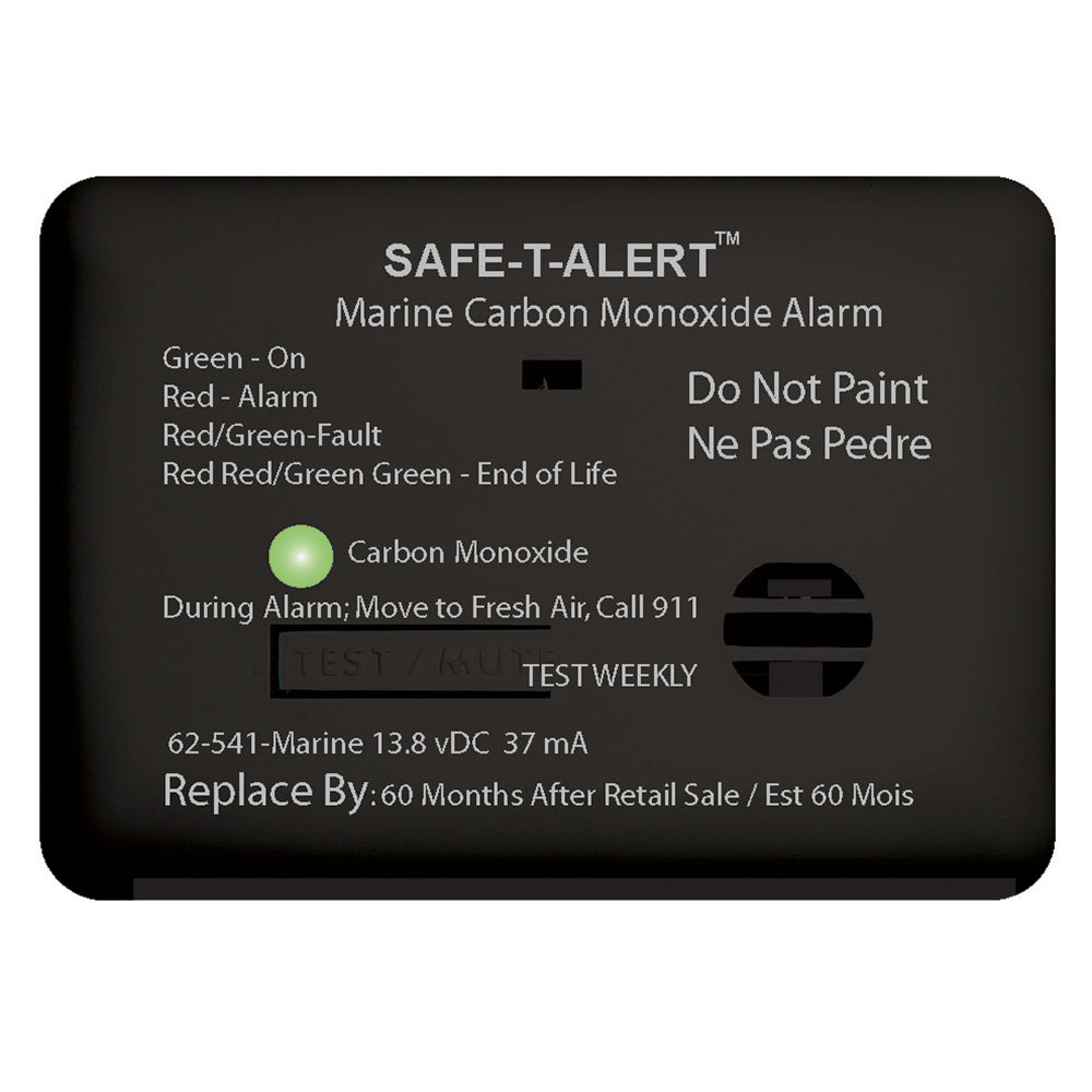 Safe-T-Alert 62 Series Carbon Monoxide Alarm - 12V - 62-541-Marine - Surface Mount - Black [62-541-MARINE-BL] - First Stop Marine