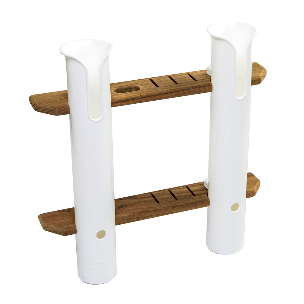 Whitecap Teak 2-Rod Tournament Storage Rack [63448] - First Stop Marine