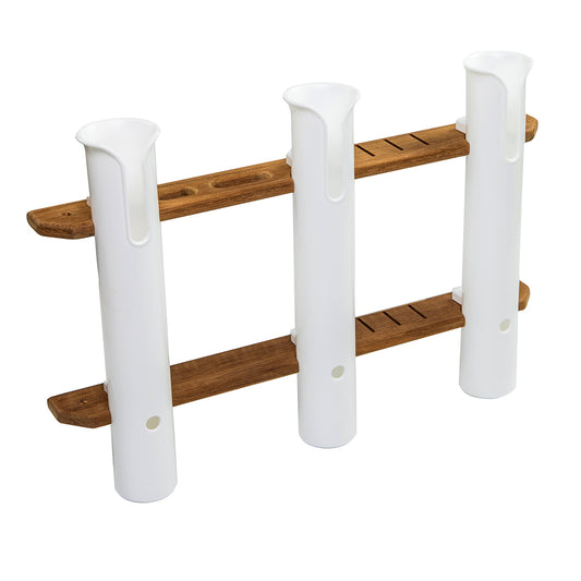 Whitecap Teak 3-Rod Tournament Storage Rack [63449] - First Stop Marine