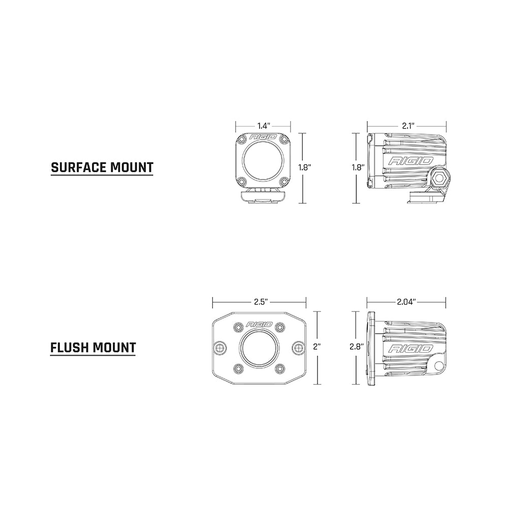 RIGID Industries Ignite Flush Mount Flood - Black [20641] - First Stop Marine