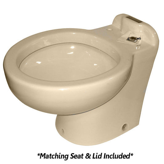 Raritan Marine Elegance - Household Style - Almond - Tall Angle Back - Freshwater Solenoid - Smart Toilet Control - 12V [230AHF012] - First Stop Marine