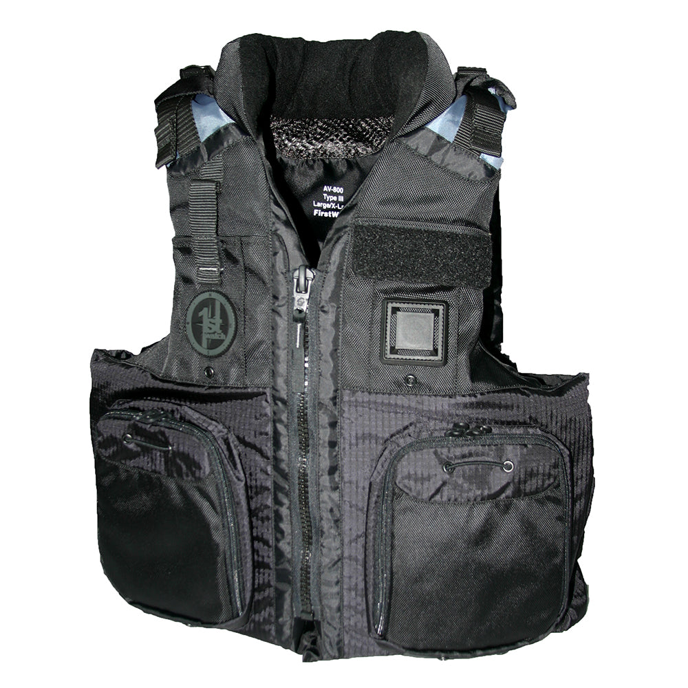 First Watch AV-800 Four Pocket Flotation Vest - Black - Small to Medium [AV-800-BK-S/M] - First Stop Marine