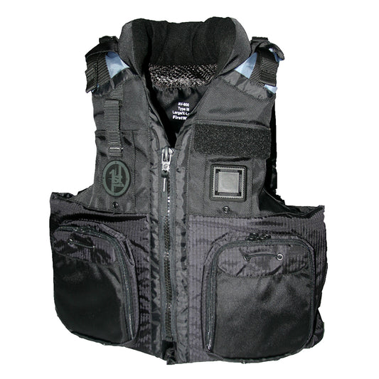 First Watch AV-800 Four Pocket Flotation Vest - Black - Large to XL [AV-800-BK-L/XL] - First Stop Marine