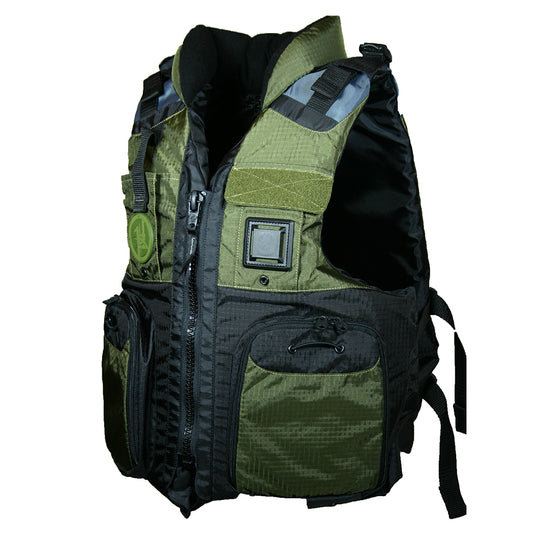 First Watch AV-800 Four Pocket Flotation Vest - OD Green - Small to Medium [AV-800-GN-S/M] - First Stop Marine