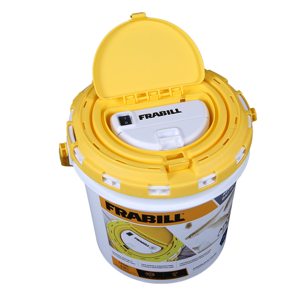 Frabill Dual Fish Bait Bucket w/Aerator Built-In [4825] - First Stop Marine