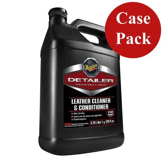 Meguiars Detailer Leather Cleaner  Conditioner - 1-Gallon *Case of 4* [D18001CASE] - First Stop Marine