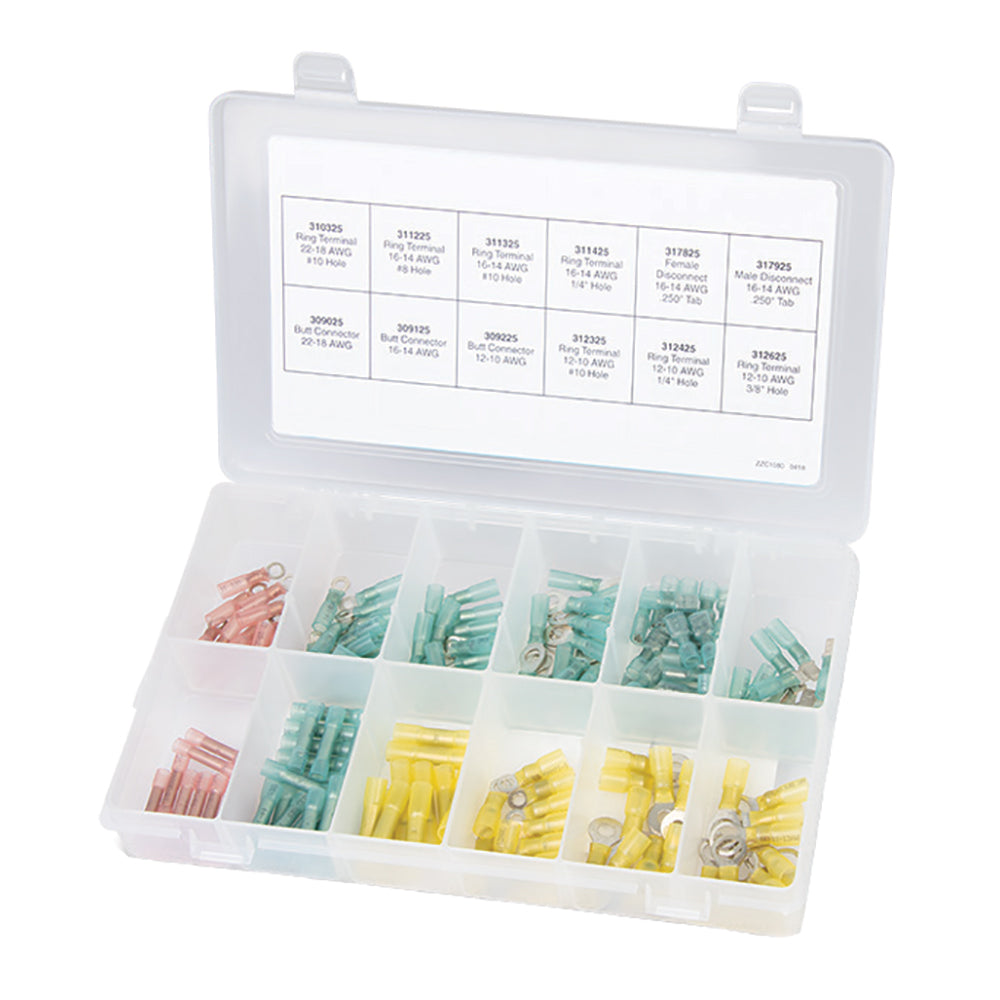 Ancor 160-Piece Heat Shrink Terminals  Connectors Kit [320101] - First Stop Marine