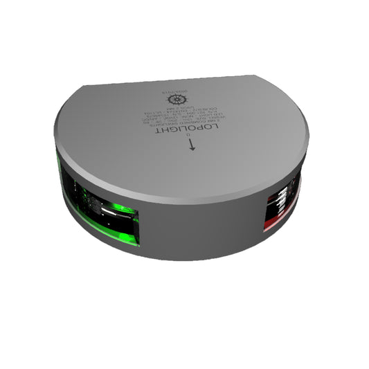 Lopolght Series 201-004 - Starboard  Port Sidelight - 2NM - Vertical Mount - Green/Red - Silver Housing  [201-004]