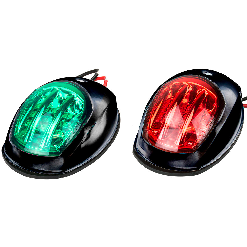 Sea-Dog Black LED Navigation Lights - Port  Starboard [400073-1] - First Stop Marine