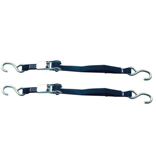 Rod Saver Stainless Steel Ratchet Tie-Down - 1" x 3 - Pair [SSRTD3]