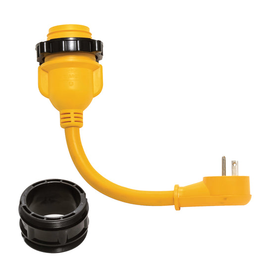 Camco 15AM/30AF Power Grip Dogbone - Marine 12" 90M/F-Locking [55635]