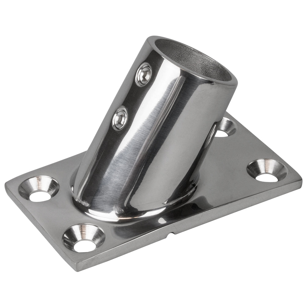 Sea-Dog Rail Base Fitting Rectangular Base 60 316 Stainless Steel - 1-7/8" x 3-1/4" - 1" OD [281601-1]