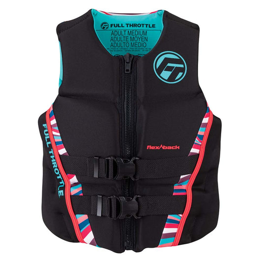 Full Throttle Womens Rapid-Dry Flex-Back Life Jacket - Womens M - Pink/Black [142500-105-830-22]