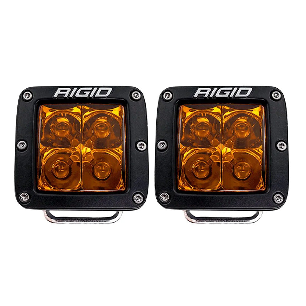 RIGID Industries D-Series Spot w/Amber Pro Lens - Pair [20252]